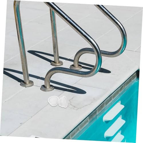 2 piezas Tapones de Goma para Escalera de Piscina Blanco miniatura 6