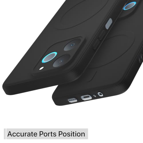 Image of Pikkme Back Cover for Realme P4 Lite 4G Soft Matte Silicone Mag-Safe Design (Mag-Safe Not Support) Camera Protection | Slim Fit Bumper Cover (Black)