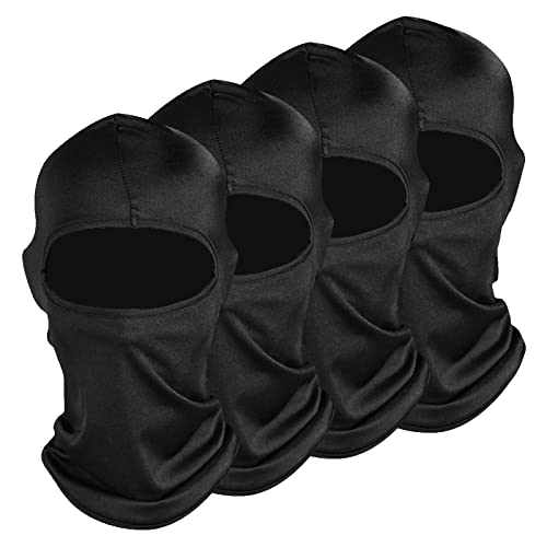 VIKSAUN 4 Stück Sturmhauben Gesichtshaube Skimaske Fahrrad Gesichtsmaske Balaclavas Atmungsaktiv Gesichtshaube UV Schutz Windschutz Motorrad für Herren und Damen Winter Sommer (4 Stück) Cover