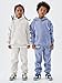 YKR Kids Sweatsuit Girls Boys Fleece 2 Piece Outfits Hooded Sweatshirt and Jogger Sweatpants Athletic Clothing Sets Grey S