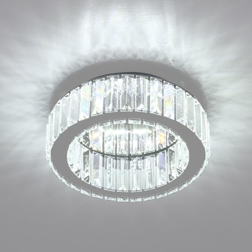 Kinhoou 11.8 Modern Crystal LED Ceiling Light