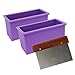 Tomnk 2pcs Rectangular Cavity Silicone Soap Mold Loaf with Soap Cake Cutter Cutting Tool