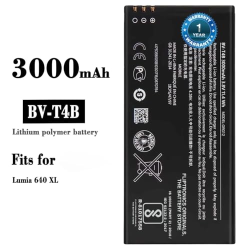 Image of THE BATTERY STORE Original BV-T4B Battery for Nokia Lumia 640 XL 640XL RM-1096 RM-1062 RM-1063 RM-1064 RM-1066 Battery with 1 Year Warranty**** (NN1)