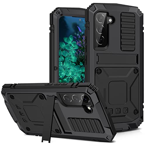 Coque Samsung S23 Plus antichoc et résistante aux chutes avec support vidéo noir métal