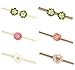 6 Pcs Cute Baby Girl Claer Crystal Pearls Flower Headband Soft Elastic Nylon HairBand Hair Ties For Toddler Gift