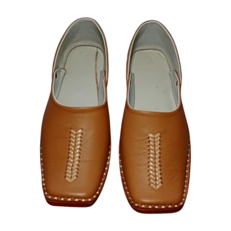 EAGLE GOLD Rajasthani Jutti, Jaipuri Jutti, Jutti for Men, Jodhpuri Jutti, Leather Jutti Rewari Wedding Khusha Shoe for Men, Kolhapuri Shoe,Cooper-5 (B0D11D79FZ) Amazon Price History, Amazon Price Tracker