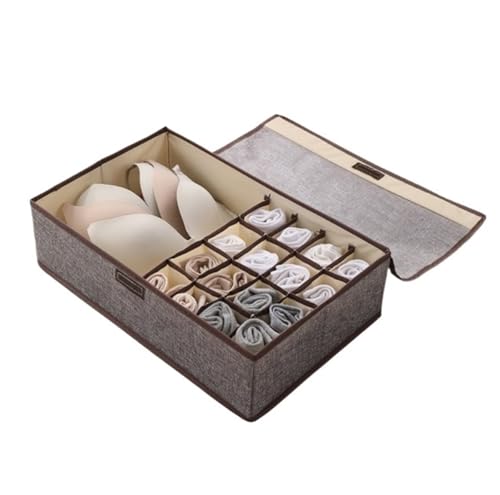 SAGELSHN Borse Portaoggetti Viaggi Armadio For La Casa Con Cassetto Portaoggetti For Calzini E Organizer For Biancheria Intima Piumino Spostamenti(G,17 grids)