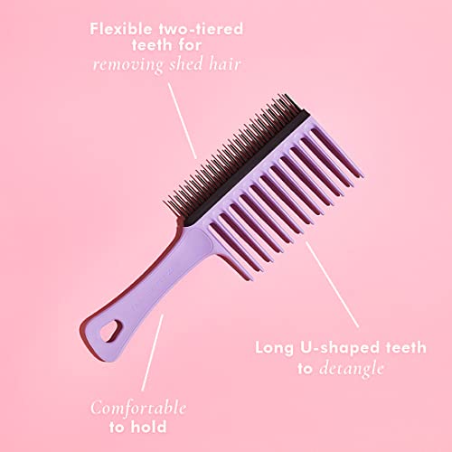 Tangle Teezer | The Wide Tooth Comb For Curly Hair | Double Sided Wide Tooth Detangling Comb For 3C To 4C Hair | Lilac #TOP1
