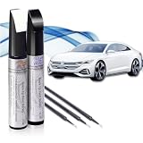 Reparador de Arañazos para Coche, 2 Piezas de Pintura de Retoque Volkswagen (LC9A Blanco Puro) con Base + Laca.