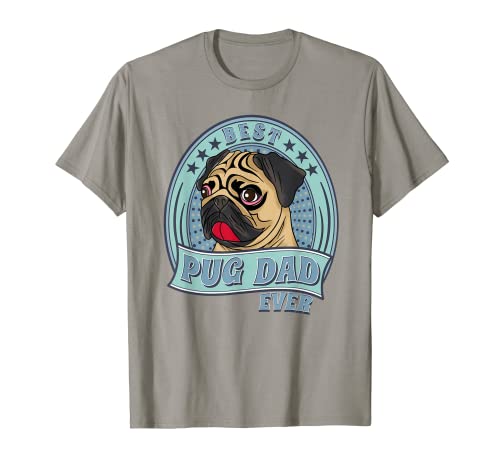 Hombre Best Pug Dad Ever Mops Pugs Idea for Papa Cute Puggy Carlino Camiseta
