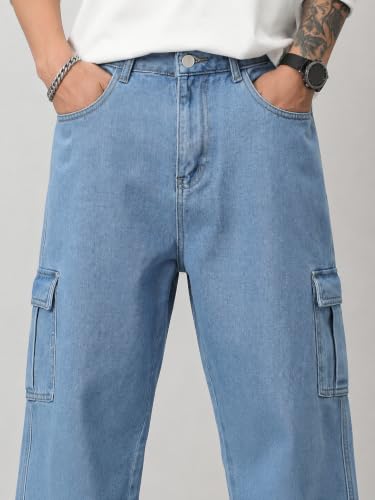 Image of Men's Comfortable Casual Denim Jeans | Men's Solid Straight Fit Jeans | Mid Rise Denim Pants | Regular Fit Stretchable Jeans