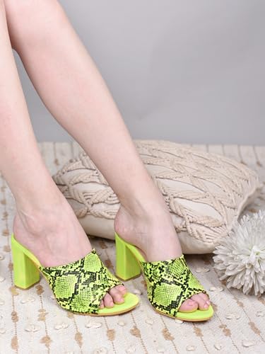 Image of Action Patent Leather Sandals| Pattern| Transparent Block Heel| Ankle Strap Black