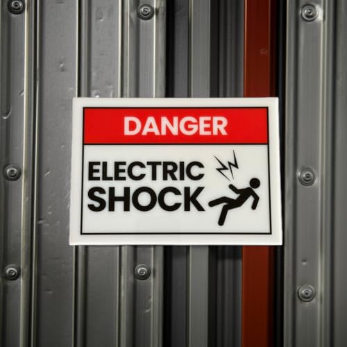 Danger, Electric Shock Acrylic Signs, Size 5x7, Choose from 10