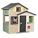 Smoby Life Friends House EVO Spielhaus mit 2 Türen, 6 Fenstern und abnehmbarem Picknicktisch – hergestellt aus recyceltem Material, UV-Schutz, für Kinder ab 3 Jahren (7600810208)