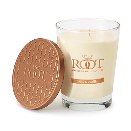 Root Candles Honeycomb Veriglass Scented Beeswax Blend Candle, French vanilla