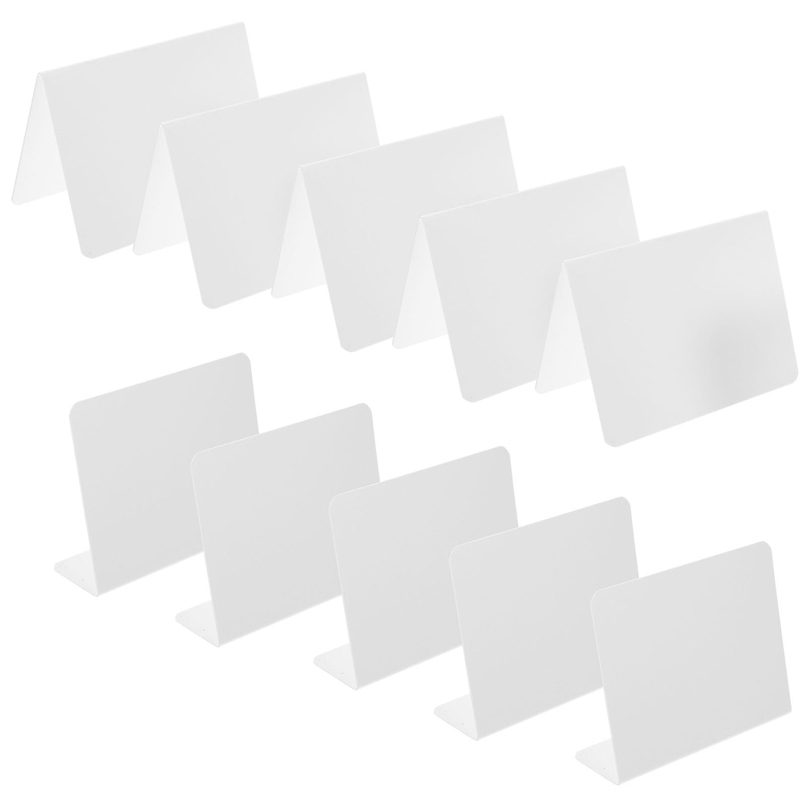 GALPADA 10pcs Dry Erase Sign Acrylic Wedding Sign White Frosted Not Easy to Break Stable Base for Birthday and Bridal Shower Decoration