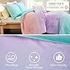 Intelligent Design Queen Comforter Set Full Bed Reversible Colorful Metallic Glitter Ombre Printed Modern, All Season Bedding Set, Sham & Toss Pillow, Glimmer Pink Purple Rainbow Full/Queen 4 Piece #2