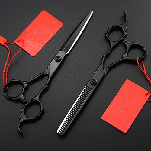 Hair Cutting Shears 6 Inch Professional 440c Black Hair Scissors Cutting Barber Makeup Hair Salon Thinning Shears Hair Scissors Kit