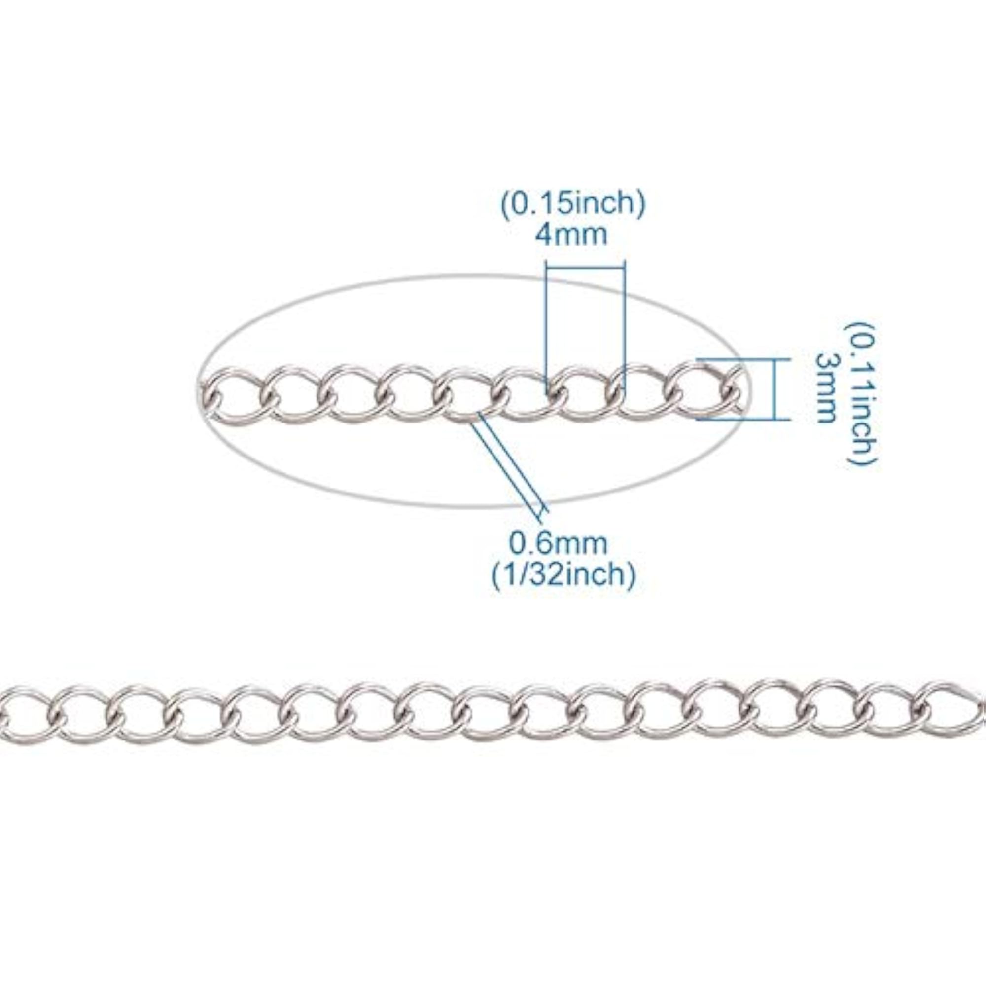Silver Link Extension Necklace Chain for Jewellery Making