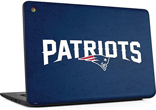 Skinit Decal Laptop Skin Compatible with Chromebook 14 G5 - Officially Licensed NFL New England Patriots Distressed Design