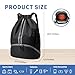 JELUTAR Drawstring Backpack Gym Bag with Shoes Compartment for Soccer, Basketball, Swim, Water-Resistant String Backpack Beach Cinch for Women Men
