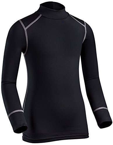 ColdPruf Youth Quest Performance Base Layer Long Sleeve Mock Neck Top, Black, Small 62MSMBK