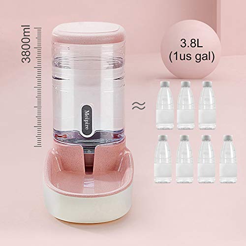 Meikuler Pets Auto Feeder 3.8L,Food Feeder and Water Dispenser Set for Small & Big Dogs Cats and Pets Animals (Pink) - Image 4