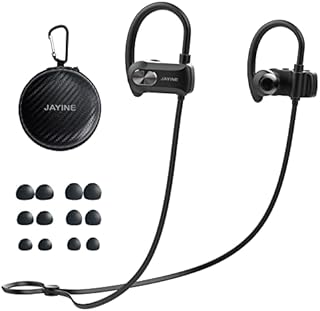 JAYINE Bluetooth Headphones in Ear, Wireless Headphones with Microphone 24H Playtime Bluetooth Earphones 5.3 HD Deep Bass Stereo IP67 Waterproof Running Earbuds Wireless Noise Cancelling for Sport