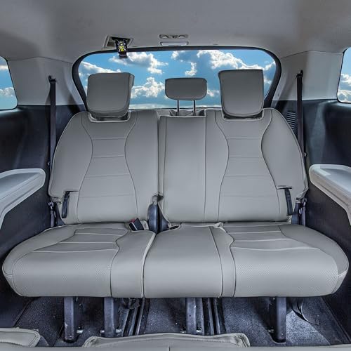 FH Group Custom Fit Seat Covers Compatible with Kia Carnival 2022–2025 Full Set Seat Covers for Kia Minivan, Faux Leather Minivan Seat Covers, Solid Gray by FH Group - Image 6