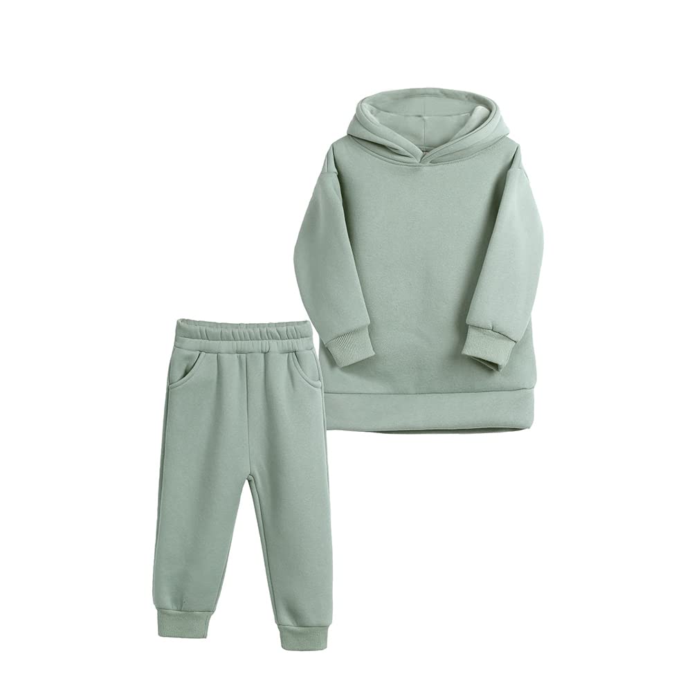 MYGBCPJS Youth 2PCS Jogger Outfits Set Fleece Hooded + Sweatpants Boys Girls Athletic Sweatsuits Pullover Clothes