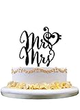 Mr and Mrs Wedding Cake Topper with Music Note Heart