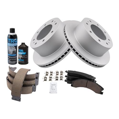 Image of TRQ Rear Brake Pad & Rotor Kit Compatible with 2011-2019 Chevrolet 2011-2019 GMC