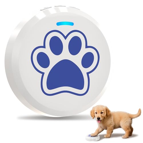 ChunHee Katzenklingel/Hundeklingel Buzzer Hund Haustier Türglocken Sensor Berührt Wasserdicht Türklingel Steckdose Empfänger 28 Klingeltöne und 5 Stufen Einstellbare Lautstärke