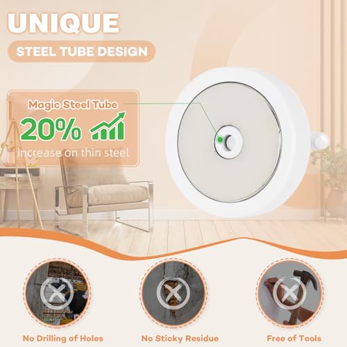 Image of Neosmuk Magnetic Hooks Steel Tube Design for Cruise,130lb+ White,10 Pack