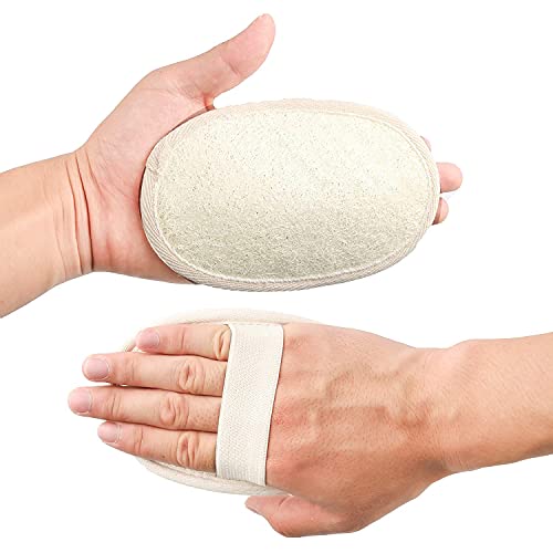 Mooerca EXFOLIATING68LOOFAH 10-Pack Exfoliating Loofah Sponge Pads - Natural Luffa & Terry Cloth, Body Scrubbers thumb #2