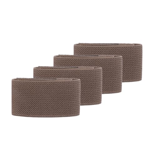 ベルトループ ベルトキーパー マジック式 4個セット タクティカルベルト固定/サスペンダー留め具としても活用 伸縮ゴム製 装着簡単ずれ防止 ベルト幅5~5.8cm対応 (ダークブラウン)