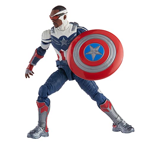 Avengers Hasbro Marvel Legends Series 6-inch Action Figure Toy Captain America: Sam Wilson Premium Design and 2 Accessories, for Kids Age 4 and Up - Image 5