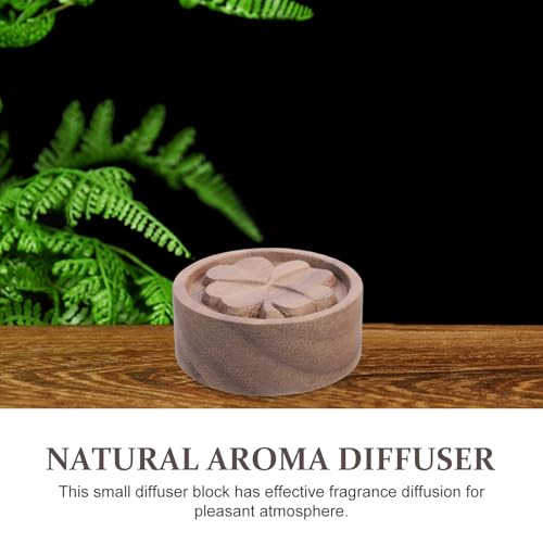 Difusor aromático eléctrico de madera circular marrón miniatura 3