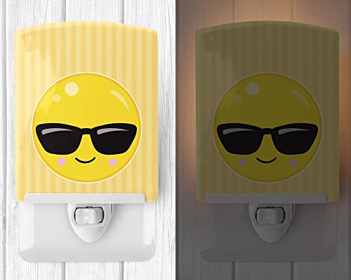 Lámpara de noche cerámica con diseño de gafas de sol multicolor miniatura 2