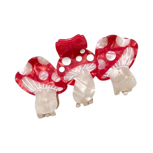 Divertidas pinzas para el pelo, lindas pinzas de hongo, pinzas para el pelo para niñas, accesorios de para el cabello, pinzas de mandíbula antideslizantes para mujeres y niñas