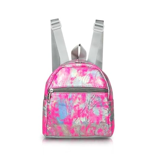 Energather Womens Mini Backpack, PVC Cute Backpack Small Backpacks for Women and Girls, Colourful Ladies Small Backpack with Zipper for Travel, Shopping, Party (colourful)