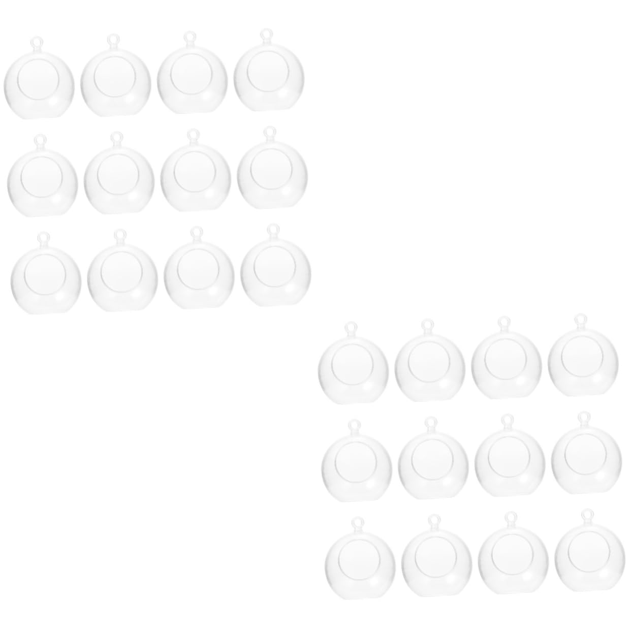 Décorations de fête et mariage élégantes : lot de 24 pièces transparentes fines