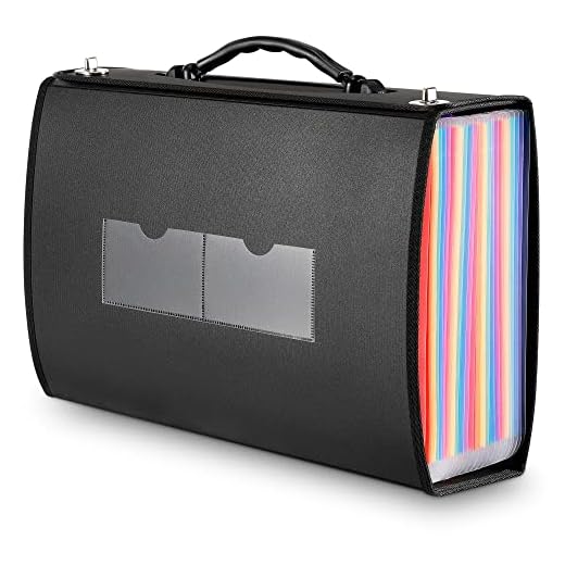 Large Accordion File Organizer with Tabs & Stickers, Legal Size/Letter/A4 Paper 24 Pockets Expanding File Folder with Handle, Portable Document File Folder Organizer for Office Travel