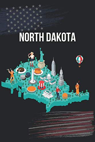 North Dakota: 6" x 9" Notebook with 110 Lined Pages (US Cities Notebook)