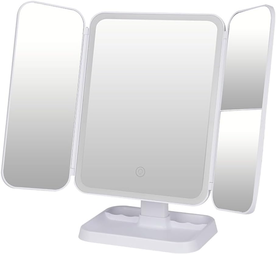 FMURY Makeup Vanity with Lights Lighting Modes Rechargeable Wall Mounted Lighted Makeup(E)