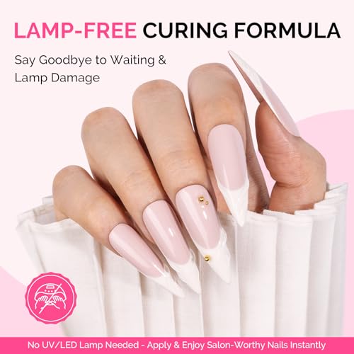 Image of MelodySusie Super Strong Nail Glue, Semi Solid Nail Glue Press On Nails, Quick Drying, No UV Lamp Needed, Long Lasting, Nail Glues DIY Home Salon Manicure 15ml