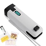 Lebensmittel Vakuummaschine | Kompakte Vakuummaschine mit Taschenlampe | Elektrische Verpackungsvorrichtung mit Batterieanzeige für die Erhaltung der Frische an der