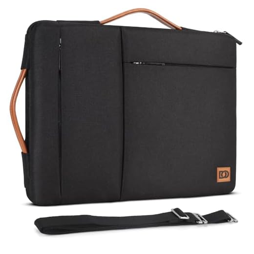 DOMISO 17 Pulgadas Funda Protectora,Bolsa de Hombro Resistente al Agua para Ordenador portátil Compatible con 17.3" DELL Inspiron/MSI GS73VR Stealth Pro/Lenovo IdeaPad 300 320 321/HP Envy 17,Negro