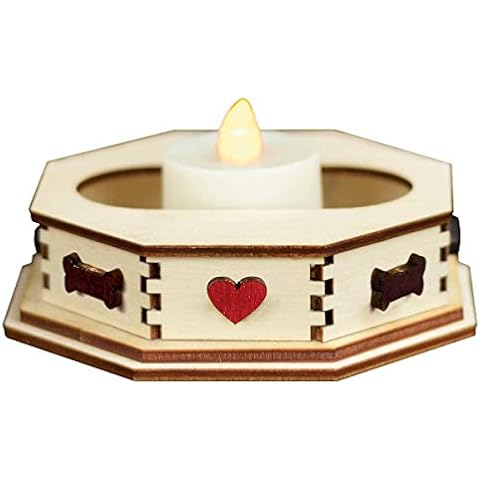 Ginger Cottages Bone Wooden Christmas Tealight Display for Christmas Tree Cover