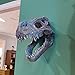 HEINBOW T-rex Skull Wall-Mounted Dinosaur Head Trophy Faux Taxidermy Wall Statue Fossil Figurine Wall Decor Tyrannosaurus Rex Skull Sculpture for Man Cave 15.5''Long